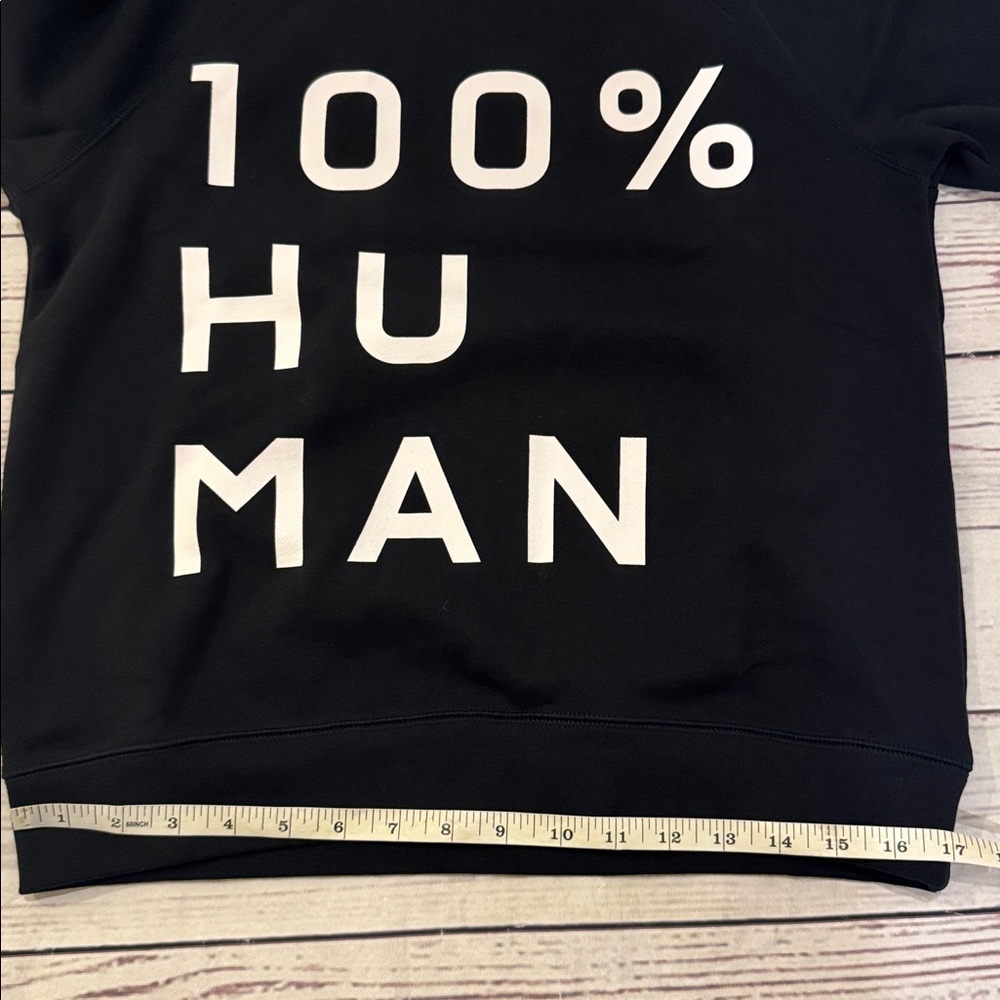 NWOT  EVERLANE 100% Human Typography Crewneck‎ Sweatshirt Black Size Small - Picture 10 of 12